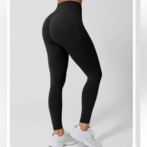 High-Rise Black Seamless Leggings
